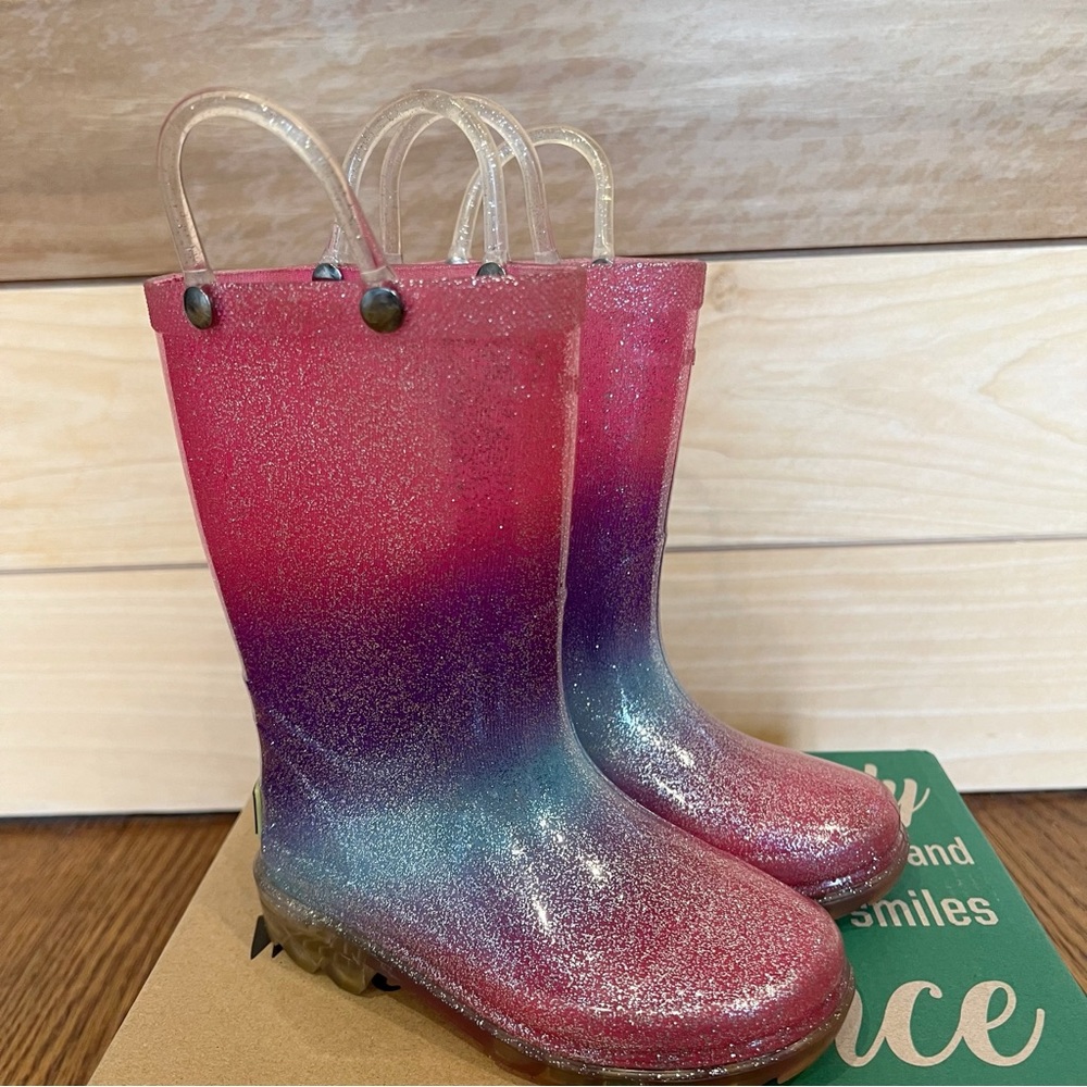 Western Chief Unisex-Child Lighted Toddler Waterproof Rainboots